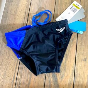 Speedo mens swimsuit brief power flex eco revolve splice